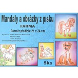 Obrázky z písku 5 ks - Farma