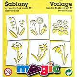 Šablony papírové - 6 ks Květy