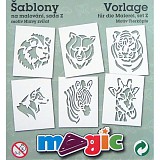 Šablony papírové - 6 ks Zvířata ZOO