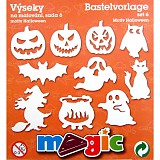 Šablony papírové výseky - 10 ks Halloween