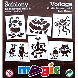 Šablony papírové - 6 ks Příšerky