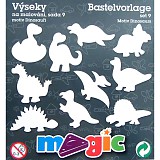 Šablony papírové výseky - 10 ks Dino