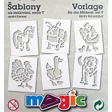 Šablony papírové - 6 ks Zvířata farma