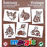 Šablony papírové - 6 ks Malá zvířátka