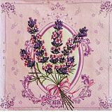 Ubrousek na decoupage - vzor 0122 levandule ovál