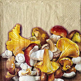 Ubrousek na decoupage - vzor 2701 houby, lišky