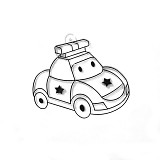 Plastová předloha policejní auto