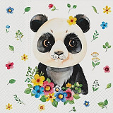 Ubrousek na decoupage - vzor 1019 Panda