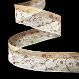Stuha dekorační š. 40 mm - béžová 1 m
