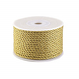 Šňůra kroucená 4 mm - zlatá 1 m