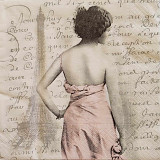 Ubrousek na decoupage - vzor 0205 retro dívka Paříž vintage