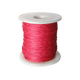 Voskovaná šňůra š. 1 mm pink - cívka 90 m