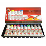 Akrylové barvy Koh-i-noor velká sada 10 x 40 ml