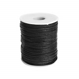 Voskovaná šňůra bavlna š. 1 mm černá - cívka 90 m