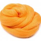 Ovčí rouno 50 g - oranžová