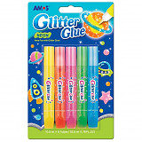 Glitrové lepidlo se třpytkami 5 x 10,5 ml neon