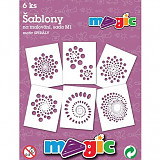 Šablony papírové - 6 ks Spirály