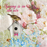 Ubrousek na decoupage - vzor 4461 Spring, budka Home