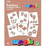 Šablony papírové - 6 ks Stopy