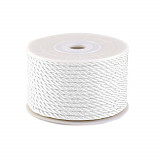Šňůra kroucená 4 mm - bílá 1 m