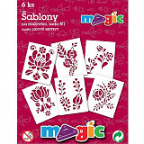 Šablony papírové - 6 ks Lidové motivy