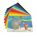 A4 Barevné čtvrtky - kreslící karton sada 10 ks 180g/m2