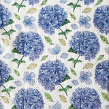 Ubrousek na decoupage - vzor 0784 hortenzie fialové květy