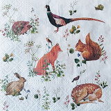 Ubrousek na decoupage - vzor 2666 lesní zvířata