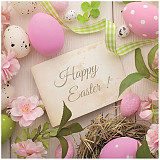 Ubrousek na decoupage - vzor 1562 vajíčka, Happy Easter