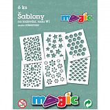Šablony papírové - 6 ks Struktura mix