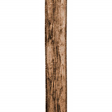 Bavlněná stuha dekor dřevo š. 40 mm - hnědá 1 m
