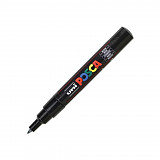 Akrylové popisovače Posca 0,7 - 1 mm černý