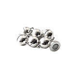Magnetické zapínání malé, stříbro 6 mm