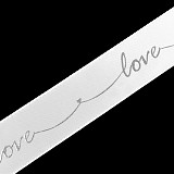 Stuha bílá saténová š. 2,6 cm - Love 1 m