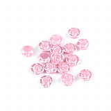 Plastová růžička k navlékání 13x6 mm růžová