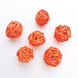 Ratanové kuličky 3 cm -  1 ks oranžová