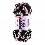 Příze Puffy More 150 g černá/béž mix