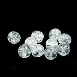 Korálek sklo praskaný 10 mm / 1 ks