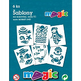 Šablony papírové - 6 ks Moře a víla