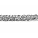 Stuha krajková šedá 2,5 cm / 1 m