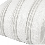 Spirálový zip 5 mm bílý - metráž
