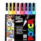 Akrylové popisovače Posca sada 8 ks, pr. 0,9 - 1,3 mm pastel