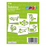 Šablony papírové - 6 ks Zvířátka