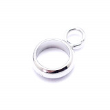 CHIR korálek - závěs s očkem ocel 9x6 mm