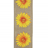Juta stuha š. 6 cm - slunečnice 1 m